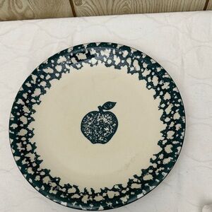 Folk Craft by Tienshan Vintage Apple Design Dinner Plate 10.5” Set of 2
